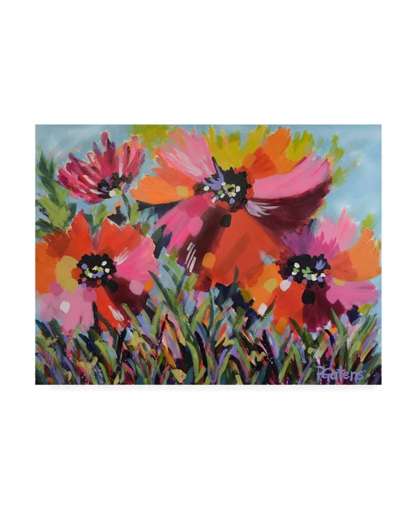 Trademark Art Pamela Gaten 'Red Poppy Field' Canvas Art