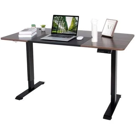Elecwish Electric Height Adjustable Standing Desk, 55 inch *28 inch Stand Up Desk with Splice Board, Sit Stand Home Office Desk