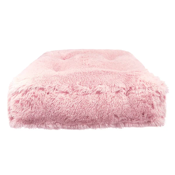 Bessie and Barnie Bubble Gum Luxury Shag Extra Plush Faux Fur Rectangle Pet/Dog Bed, Size: Medium - 32 inch x 26 inch