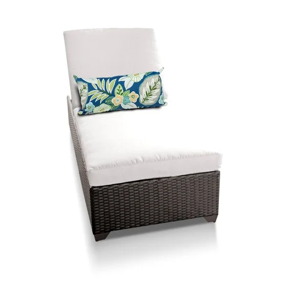 Belle Chaise Outdoor Wicker Patio Furniture - White