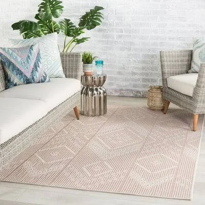 Kelton Light Pink/Cream Indoor/Outdoor Rug Sol 72 Outdoor Rug Size: Rectangle 8&9x22 x 12&5x22