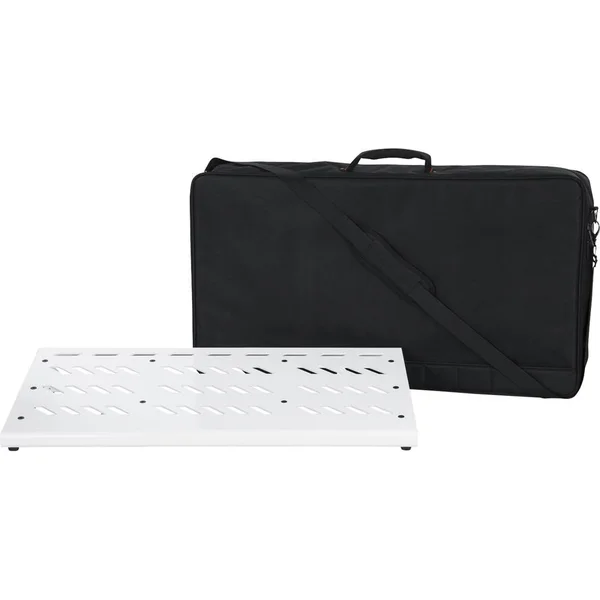 Gator White Aluminum Pedal BOARD; XL w/ Carry Bag (gpb-xbak-wh)