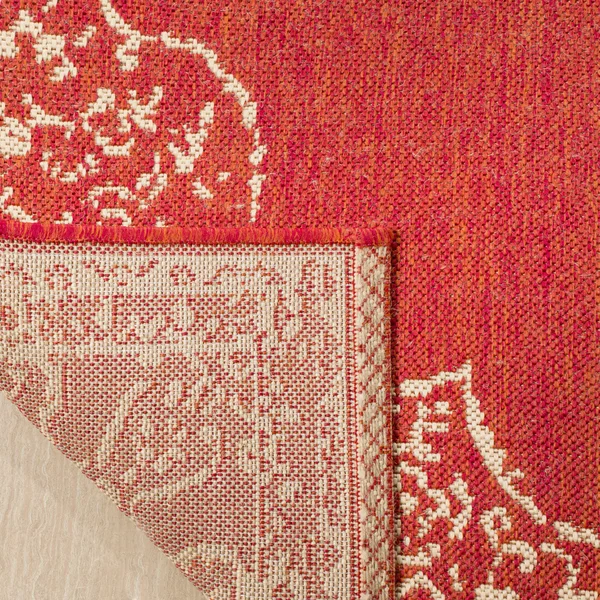Safavieh Linden LND180Q 6&7x22 x 6&7x22 Square Red, Creme Area Rug