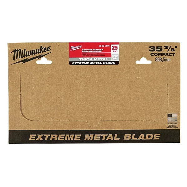 Milwaukee 48-39-0606 Extreme Thick Metal Band Saw Blades 25 Pk Compact