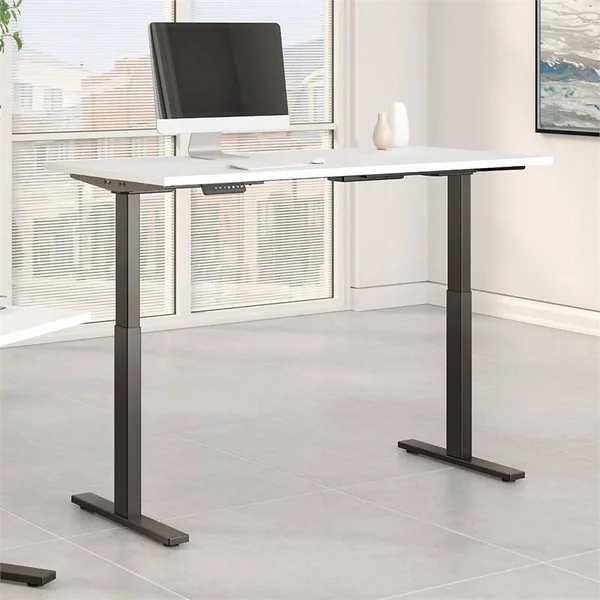 Move 60 Series 72w Power Standing Desk w/ Memory in White - Engineered Wood Top - M6S7230WHBK