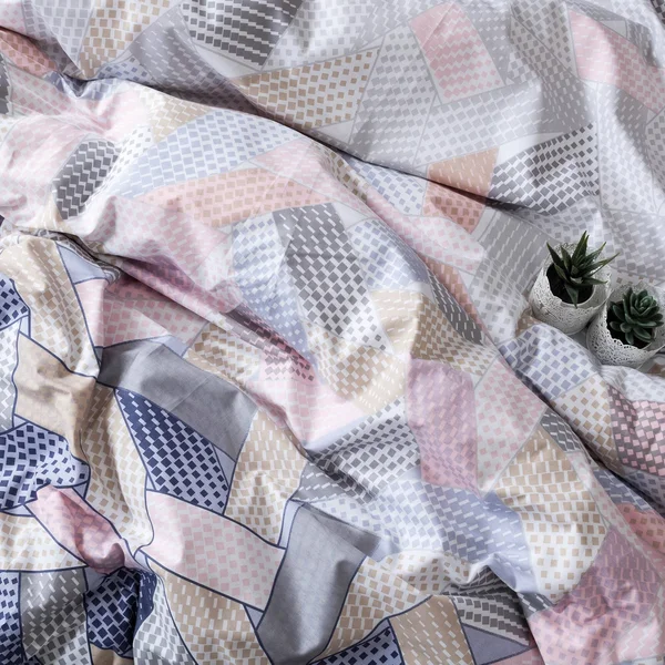 Sussexhome Blush in Gray Full Size Duvet Cover Set - Hypoallergenic - Queen