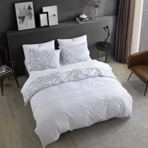 Kenneth Cole New York Merrion Comforter Set, Cotton, LT Grey, King