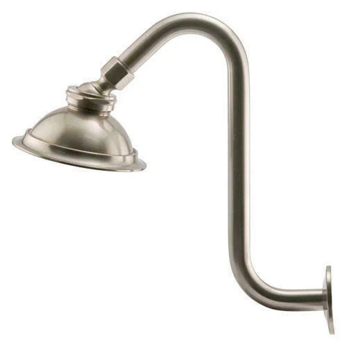 Signature Hardware Windom Watering Can Shower Head with 8x22 Offset Arm in Brushed Nickel 288269