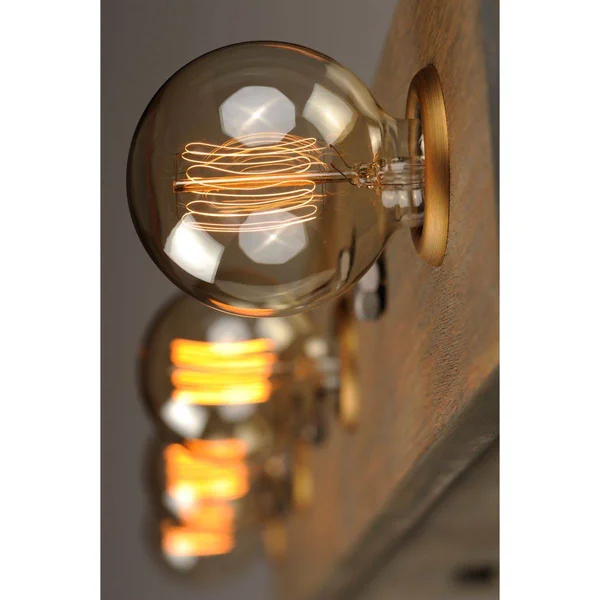 Maxim Lighting 25247WWDAB Plank 8-Light Pendant - Weathered Wood & Antique Brass