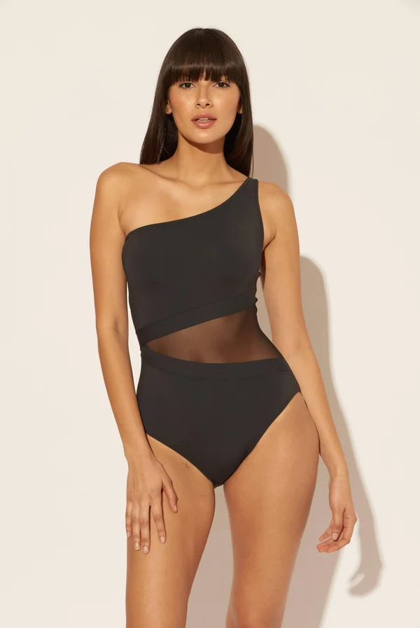 Bleu by Rod Beattie One-Shoulder One-Piece Swimsuit - Black