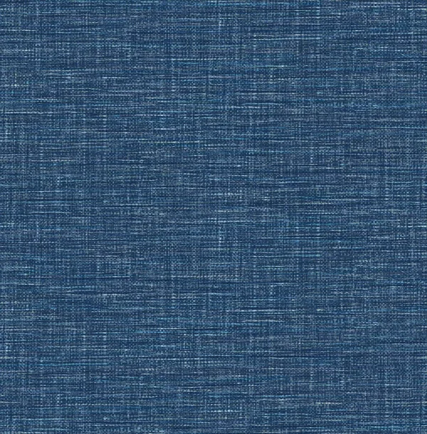 Exhale Denim Faux Grasscloth Wallpaper