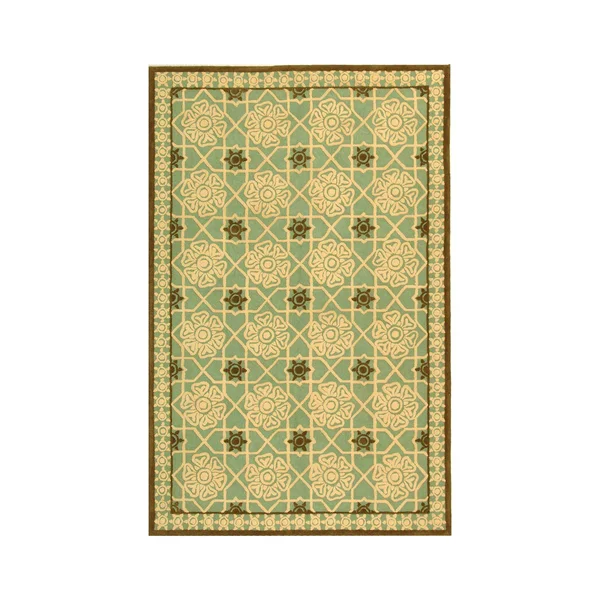 Safavieh 4& x 4& Round Newport NPT423 Teal, Ivory Rug