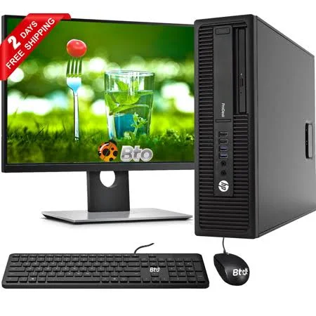 HP 600 G1 SFF Computer Core i5 4th - 8GB Ram, 2TB Hdd, 240GB Ssd, New 20 inch LCD, Keyboard and Mouse, Wi-Fi, Win10 Pro Desktop P