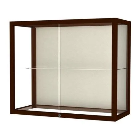 Heritage Series Trophy Display Case Waddell Backing: Plaque Fabric, Wood Finish: Cordovan