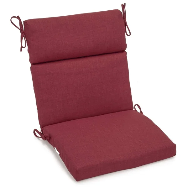 Blazing Needles 3-Section Indoor/Outdoor Chair Cushion - Merlot