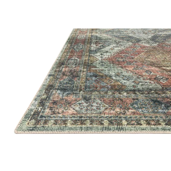 Alexander Home Leanne Traditional Distressed Printed Area Rug - 2&-6x22 x 10& Runner