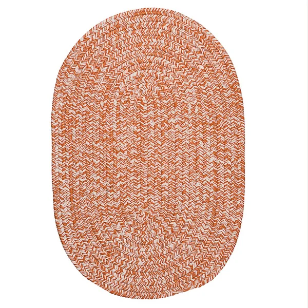 Colonial Mills Boatside Tweed Indoor/Outdoor Reversible Braided Rug (2& x 4& Oval - Sky Blue)