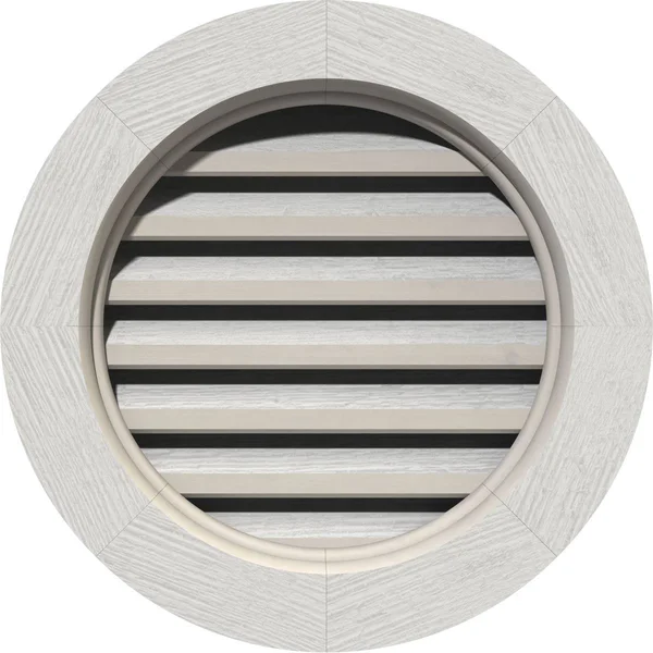 Ekena Millwork GVWRO16X1600RFPWR 16x22W x 16x22H Round Gable Vent (21x22W x 21x22H Frame Size): Primed, Functional, Rough Sawn W