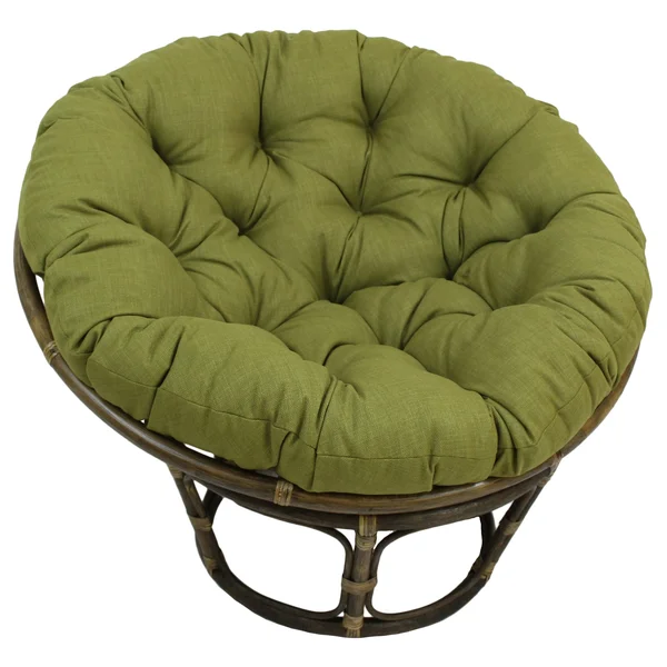 Blazing Needles 48-Inch Indoor/Outdoor Papasan Cushion - Aqua Blue