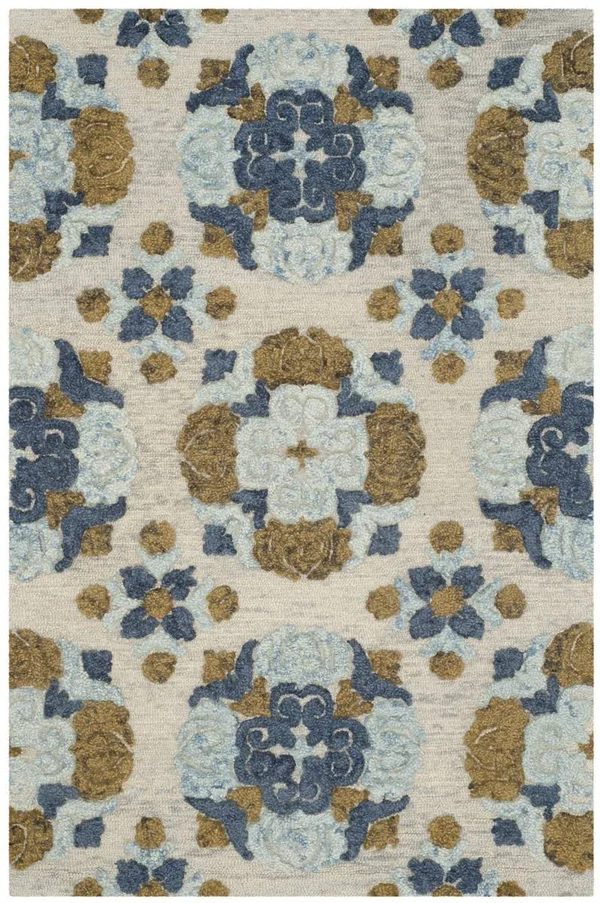 Safavieh Blossom Beige/Multi 4 ft. x 6 ft. Area Rug