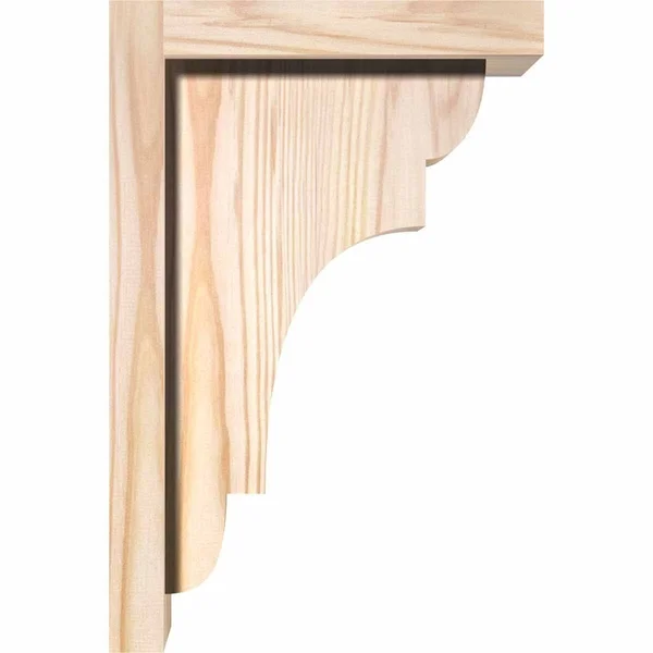 Ekena Millwork COR06X12X20NEB01SDF 5 1/2x22W x 12x22D x 20x22H New Brighton Smooth Corbel w/Backplate, Douglas Fir