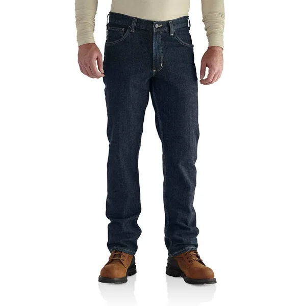 Deep Indigo Wash Carhartt FR Rugged Flex Traditional Fit Jean