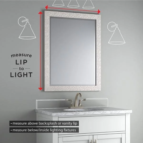 Delta 28 in. x 28 in. (L2) Square Frameless Standard Glass Mirror with Easy-Cleat Flush Mount Hardware - No Frame