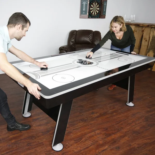 NHL 80-Inch Air Powered Hover Hockey Table with Bonus Table Tennis Top