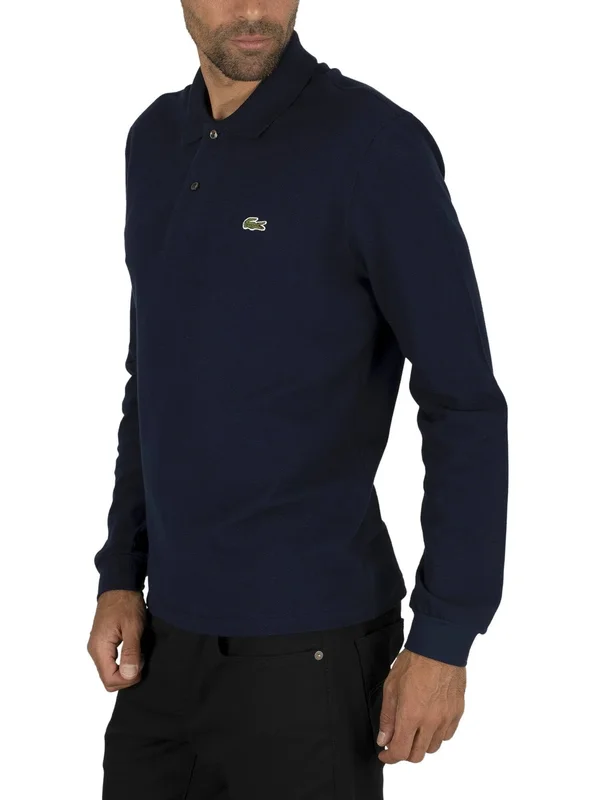 Lacoste Long Sleeve Polo Shirt Navy