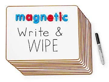 Lakeshore Magnetic Write & Wipe Lapboard - Set of 10 - 9" x 12"