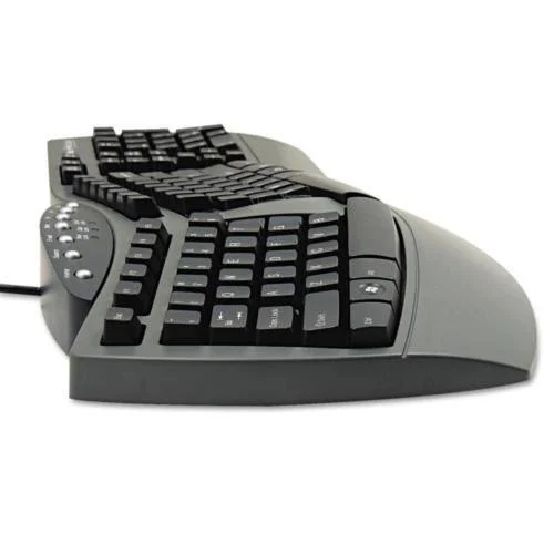 Fellowes Microban Split Design Keyboard, Black