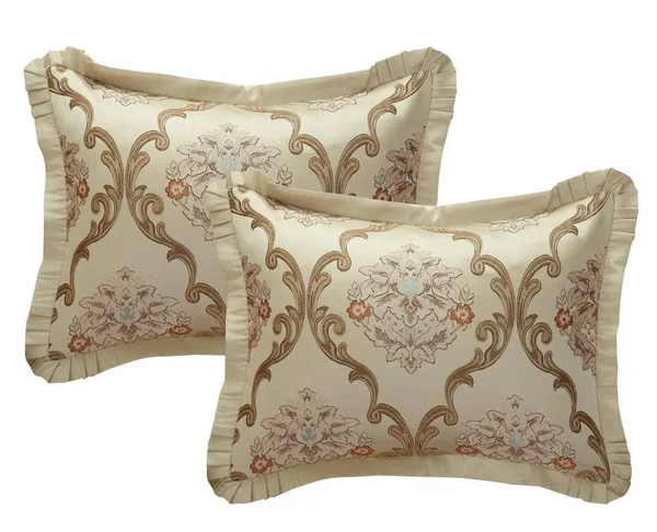 Chic Home Aubrey 9 Piece Comforter Set Jacquard Bedding Gold - Queen