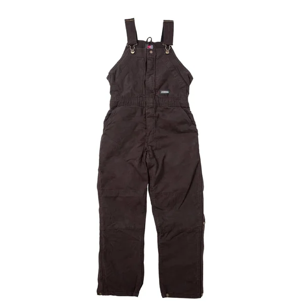 Berne Ladies Washed Insulated Bib Dark Brown, L/Short
