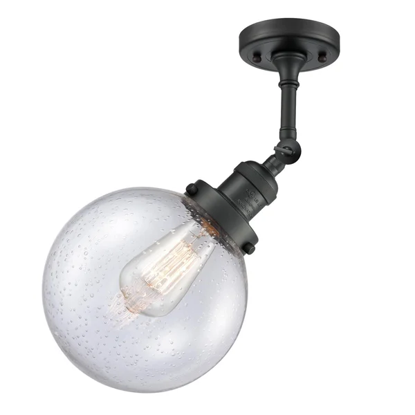 Innovations Lighting 201F-BK-G204-8 Beacon Semi-Flush Mount Matte Black