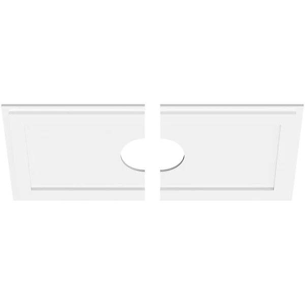 Ekena Millwork CMP34X17RE2-06000 34x22W x 17x22H x 6x22ID x 11 3/4x22C x 1x22P Rectangle Architectural Grade PVC Contemporary Ce