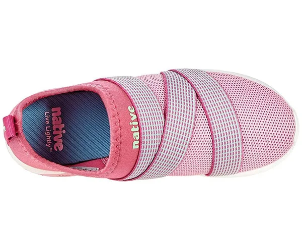 Native Shoes Phoenix Child in Dazzle Pink/Princess Pink/Shell White - Vegan, Eva