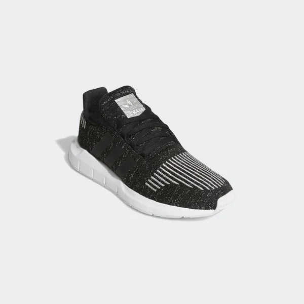 Adidas Swift Run Black/White Print Women's Shoes, Size: 8.5
