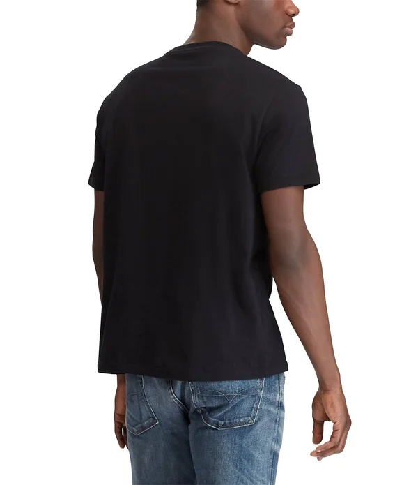 Polo Ralph Lauren Classic-Fit Short-Sleeve V-Neck Tee - Mens, XL, Dress Shirt Blue