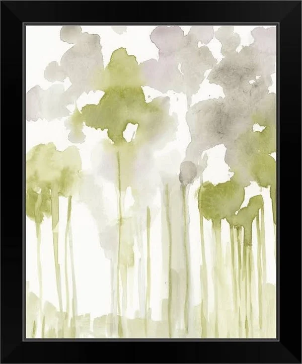 Aquarelle Forest II - Black Framed Wall Art, 16x20, Great Big Canvas