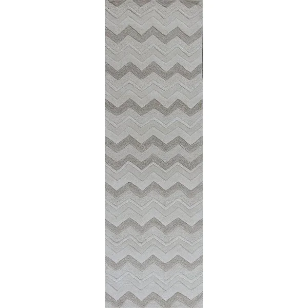 Kas Rugs Eternity 1077 Ivory Chevron Area Rug 5' x 8'