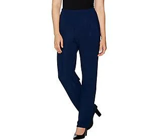 Susan Graver Essentials Lustra Knit RegularSkinny Pants - Size Small, Sapphire