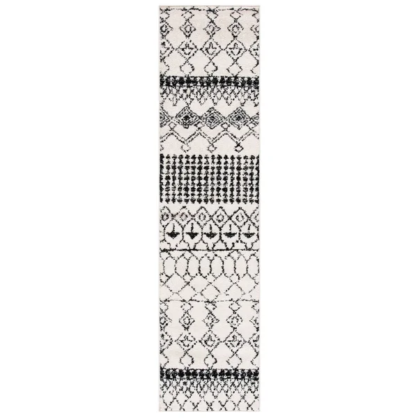 Safavieh Tulum Giorgina Moroccan Boho Rug - 6&7x22 x 6&7x22 Round - Ivory/Black