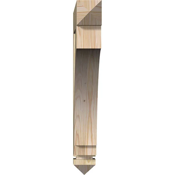 Ekena Millwork BKT04X30X30IMP03RDF 4x22W x 30x22D x 30x22H Imperial Arts & Crafts Rough Sawn BRACKET - Douglas Fir