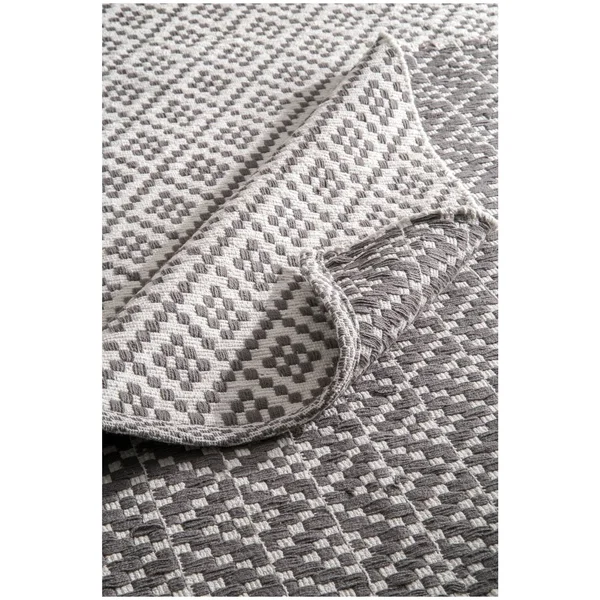 nuLOOM Holcombe Geometric Gray 4 ft. x 6 ft. Area Rug, Grey