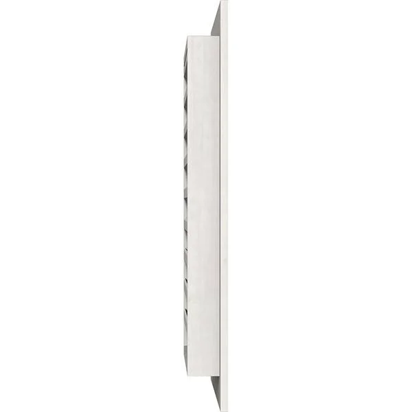 Ekena Millwork GVWVE36X3001SFPPI 36x22W x 30x22H Vertical Gable Vent (41x22W x 35x22H Frame Size): Primed - Functional, Smooth Pi