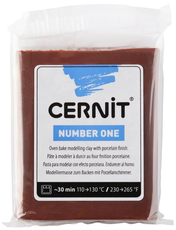 Cernit 1-Piece Clay N1 56 G Brown, Brown