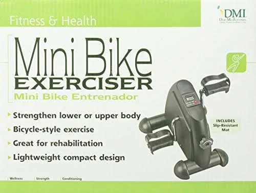 DMI Mini Exercise Bike, Mini Fitness Cycle with Mat