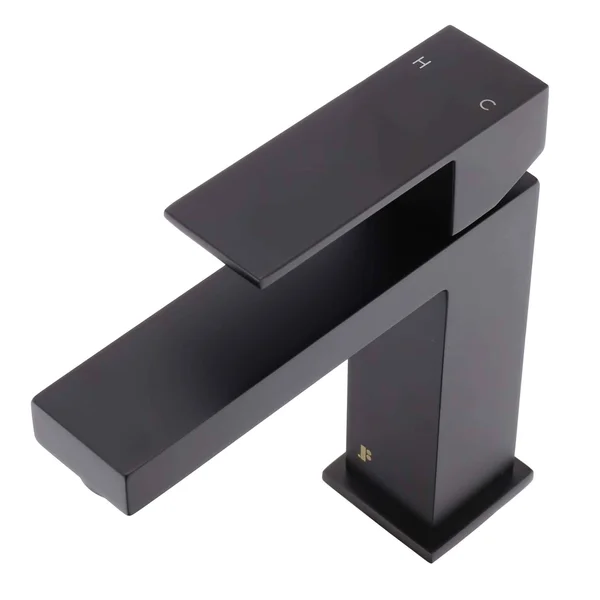 Fine Fixtures - Square Bathroom Faucet - Single Hole - Satin Brass