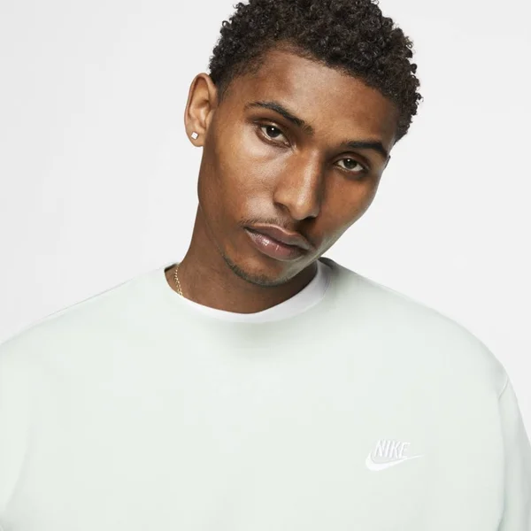 Nike Men's Sportswear Club Fleece Crewneck Sweatshirt - Small, Green