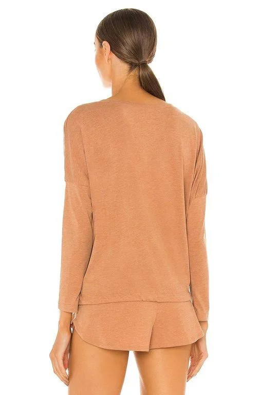 Eberjey Heather Slouchy Top Pecan
